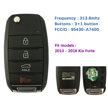 CN051074 Originalni Pravi 4 Gumba daljinski ključ za 2013-2016 Kia Forte Fob Frekvencija 313,8 Mhz OSLOKA-870T 95430-A7400