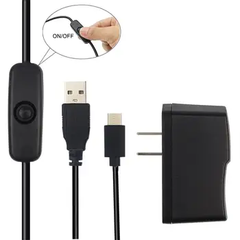 Kabel adaptera za napajanje 5 U 3A USB-kabel za napajanje Type-C s tipkom za uključivanje-isključivanje kako Malina Pi 4