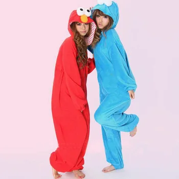 Novi Dolazak Elmo Cookie Monster Cosplay Maske Kostim Za Noć Vještica Na Veliko Za Odrasle Onesie